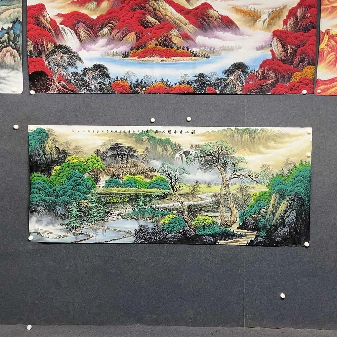 国画小八尺山水一幅