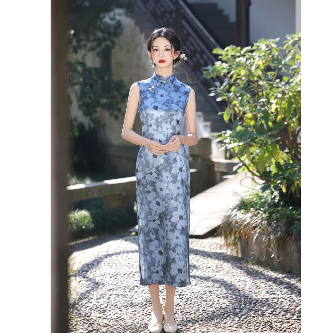 【伊人】2025新款夏季连衣裙改良绝美少女年轻款新中式显瘦超好看