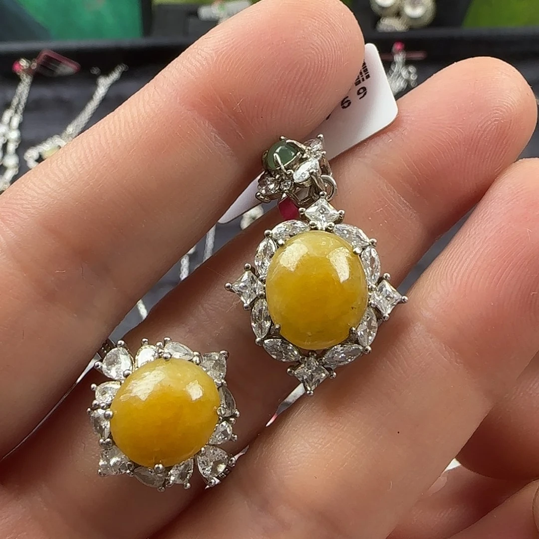 翡翠银S925镶嵌戒指