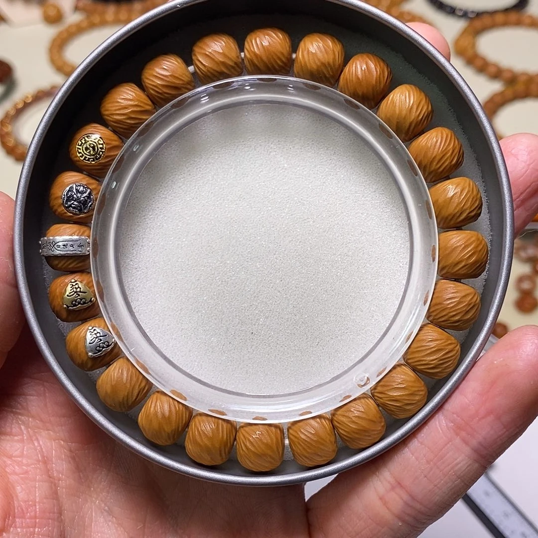 手串猴头核桃全品五标款千刃云锦 尺寸10左右 馒头料