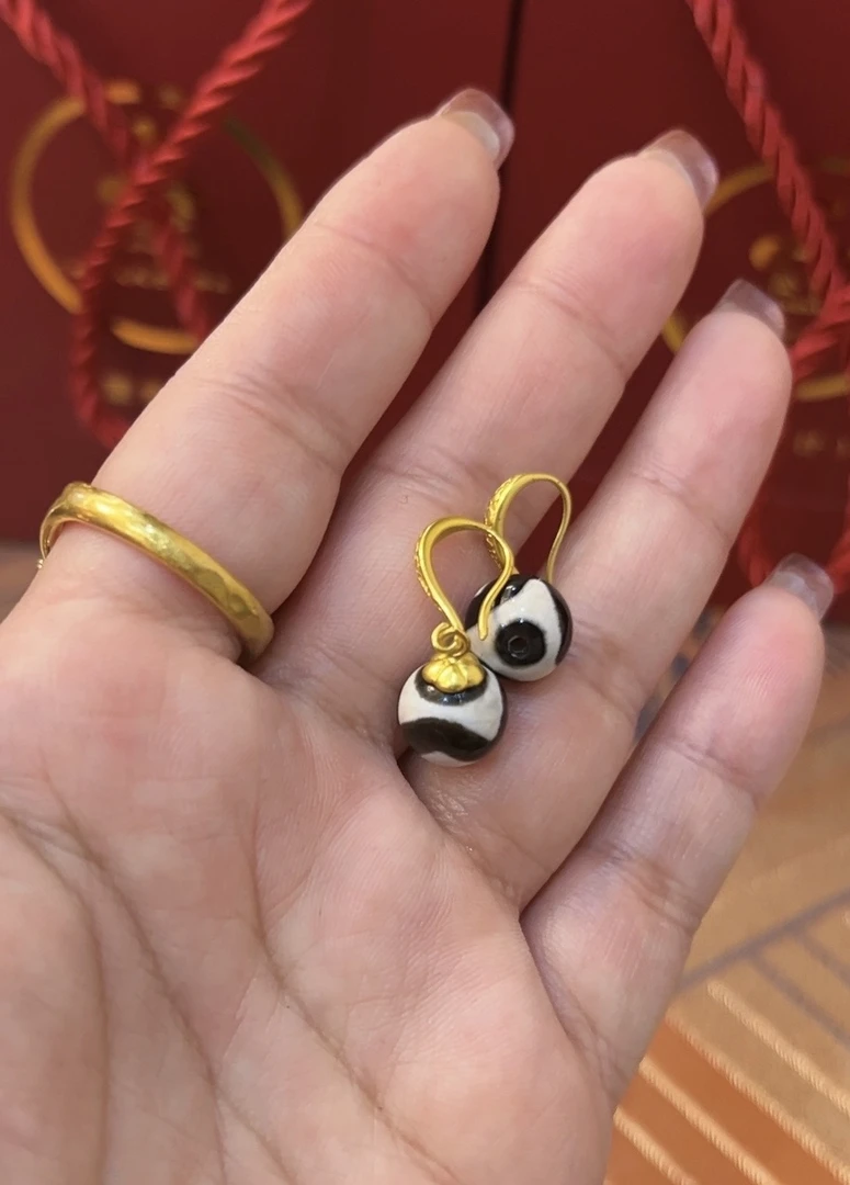 铜合金亚克力耳饰 小巧玲珑，手工耳坠，清库存，27号