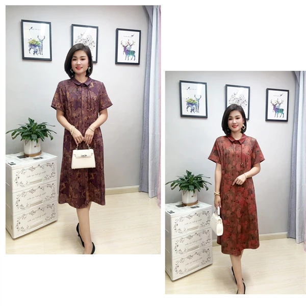 0515新款翻领盘扣时尚显瘦连衣裙