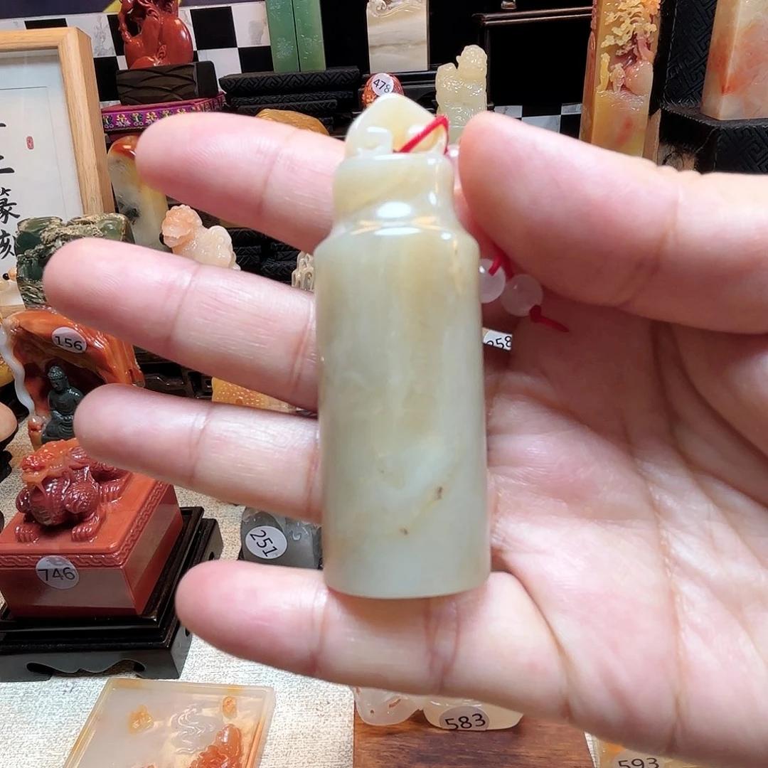 寿山石印石圆形素章