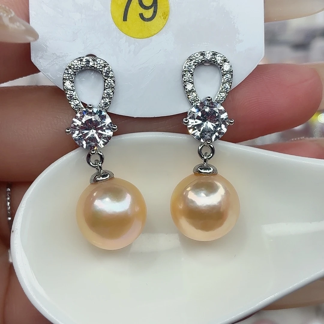 淡水珍珠耳饰未镶嵌F