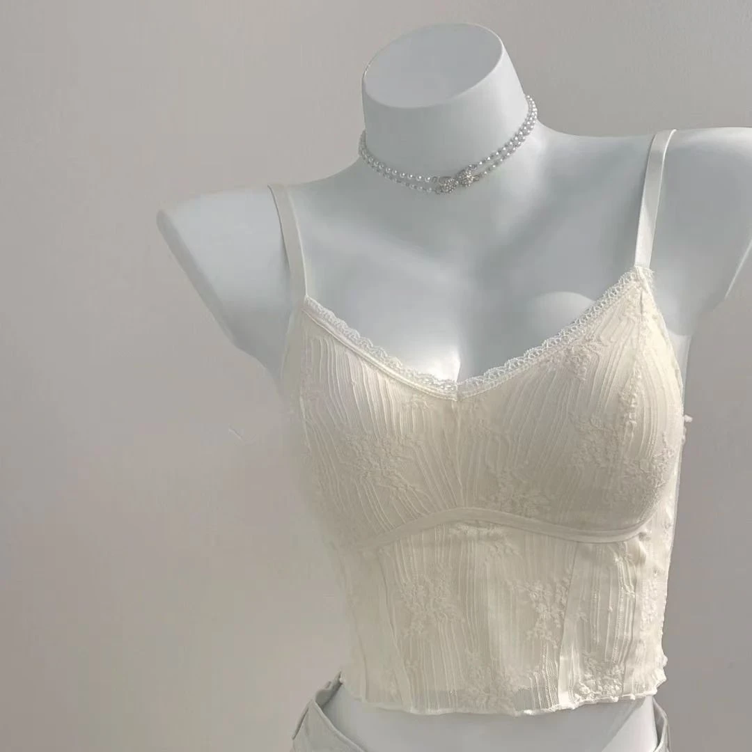 内搭美背固定杯2025夏季爆款吊带背心内衣文胸一体舒适百搭打底