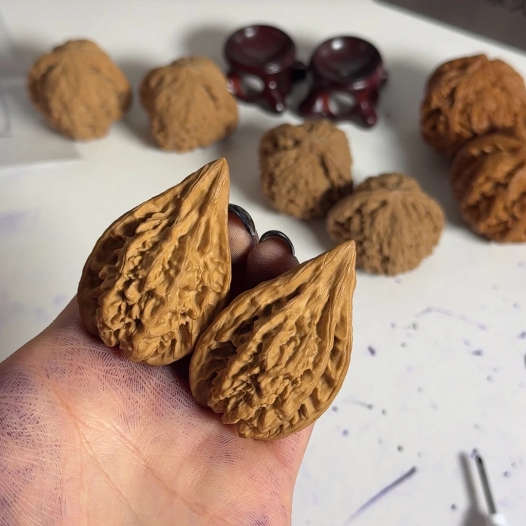 半***生文玩核桃吊坠全品红缨枪高端小众