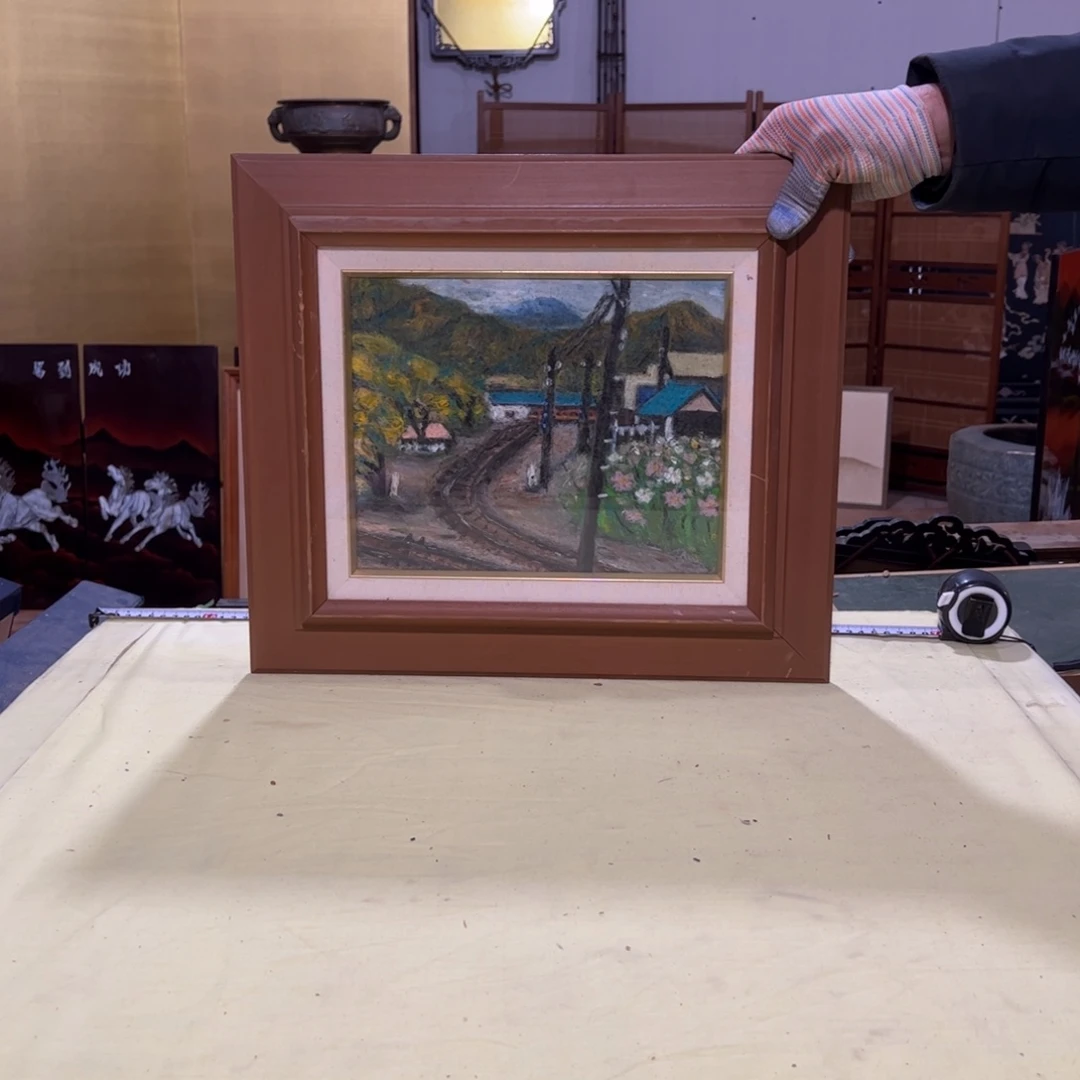 绘画惋*屏风框画油画版画