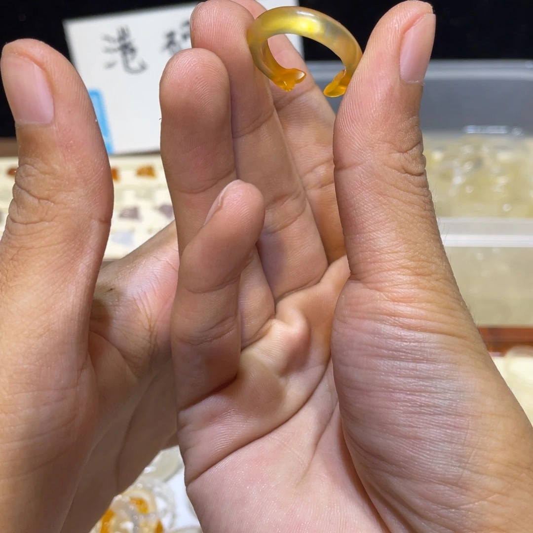 m***妈玛瑙/玉髓未镶嵌戒指48号港14