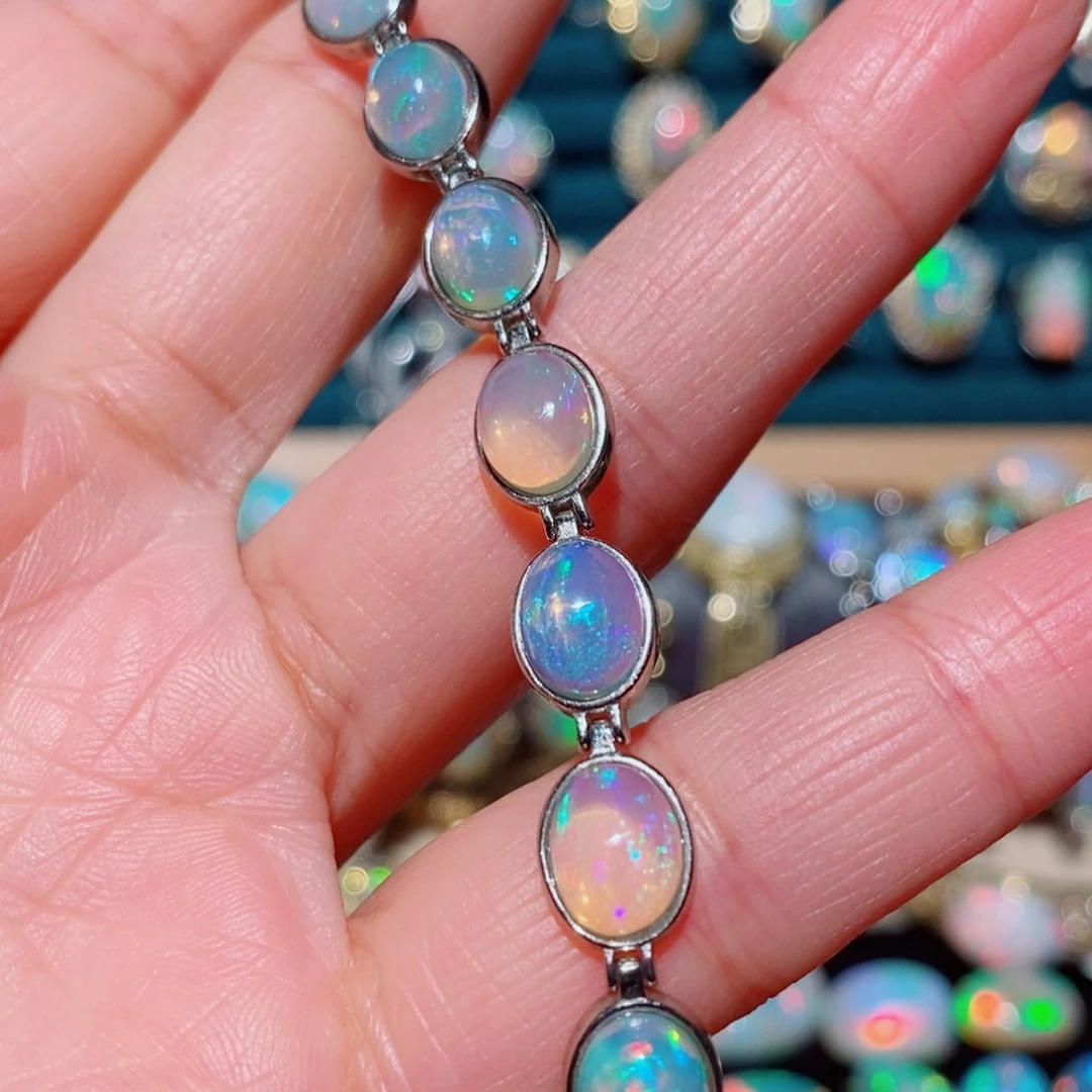 欧泊欧泊手链银S925镶嵌