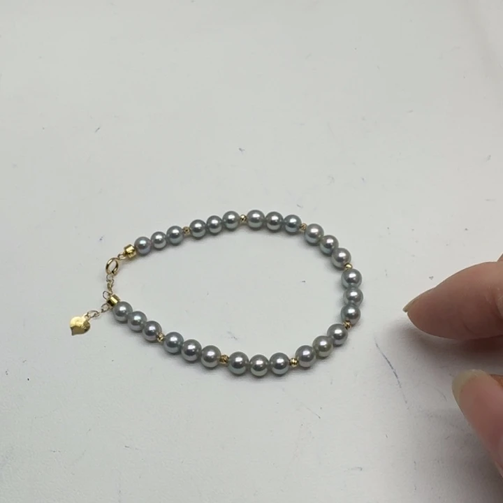 手绳海水珍珠18K金镶嵌