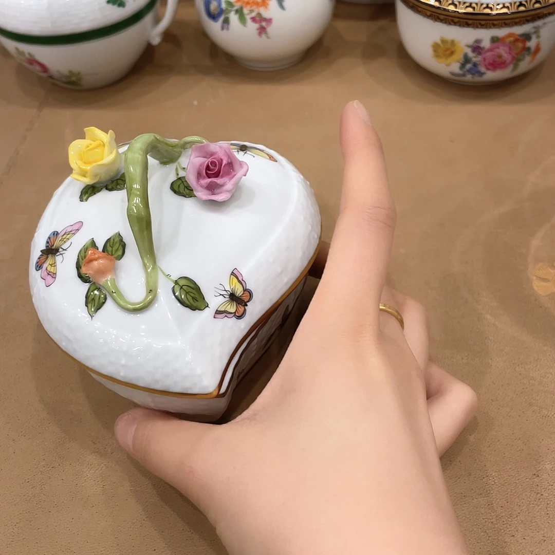瓷片中古赫伦糖罐