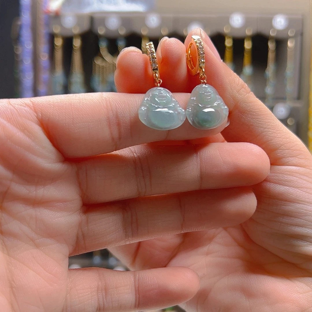 翡翠合金耳坠翡翠