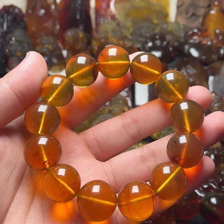 琥珀未镶嵌颈饰17➕金粽214