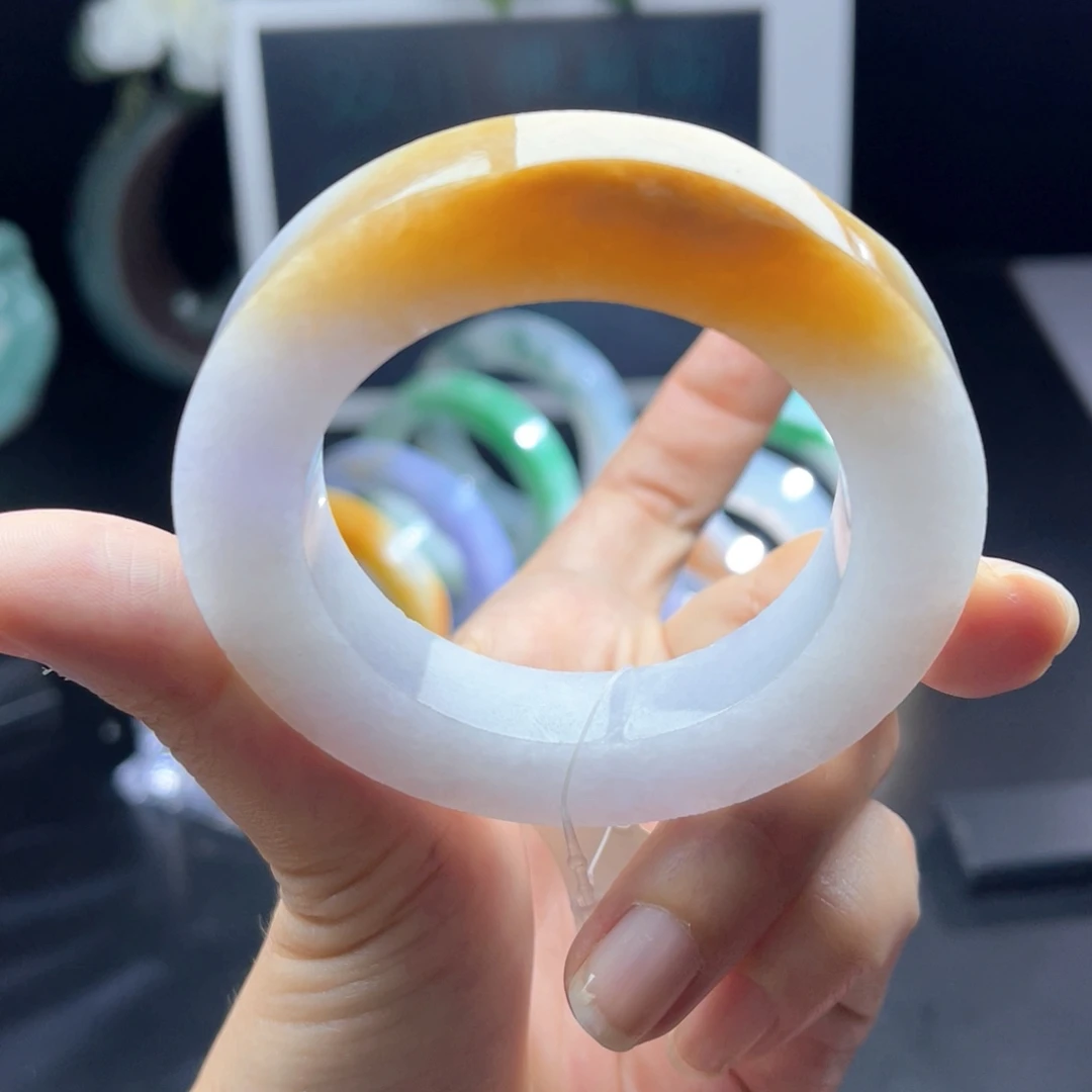 定制翡翠未镶嵌天然翡翠A货手镯
