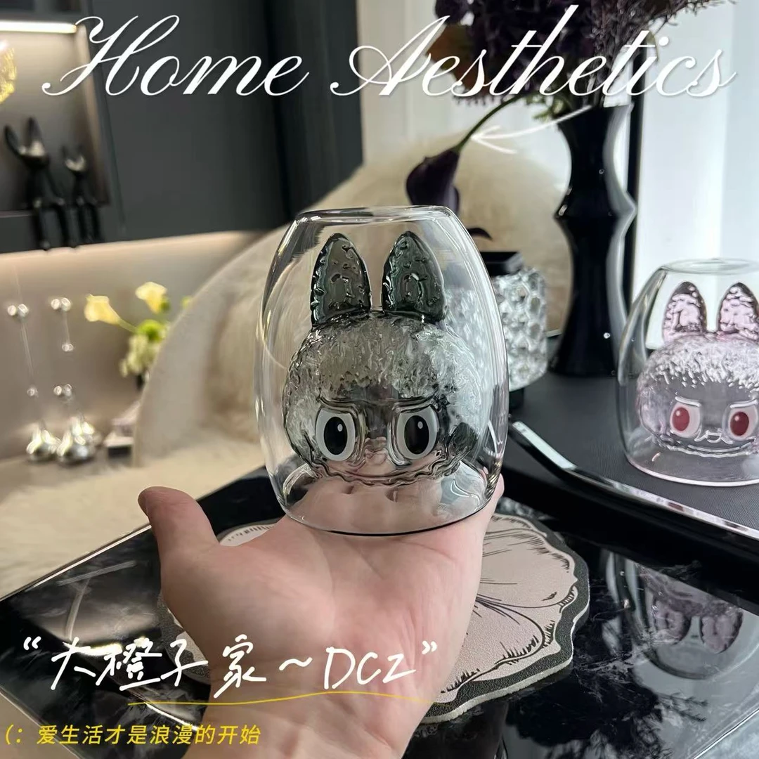 设计款双层玻璃杯子耐高温拉布布杯子