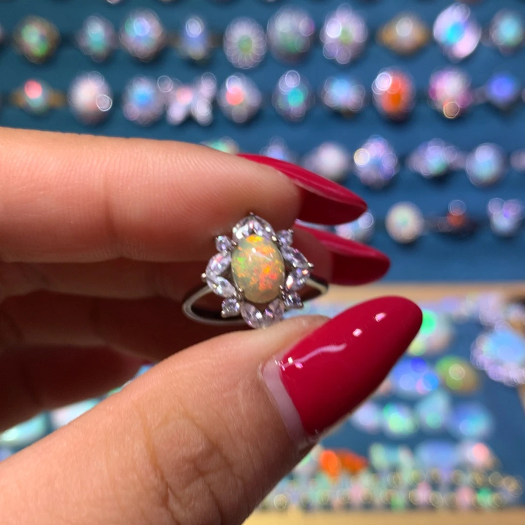 欧泊银S925镶嵌戒指款