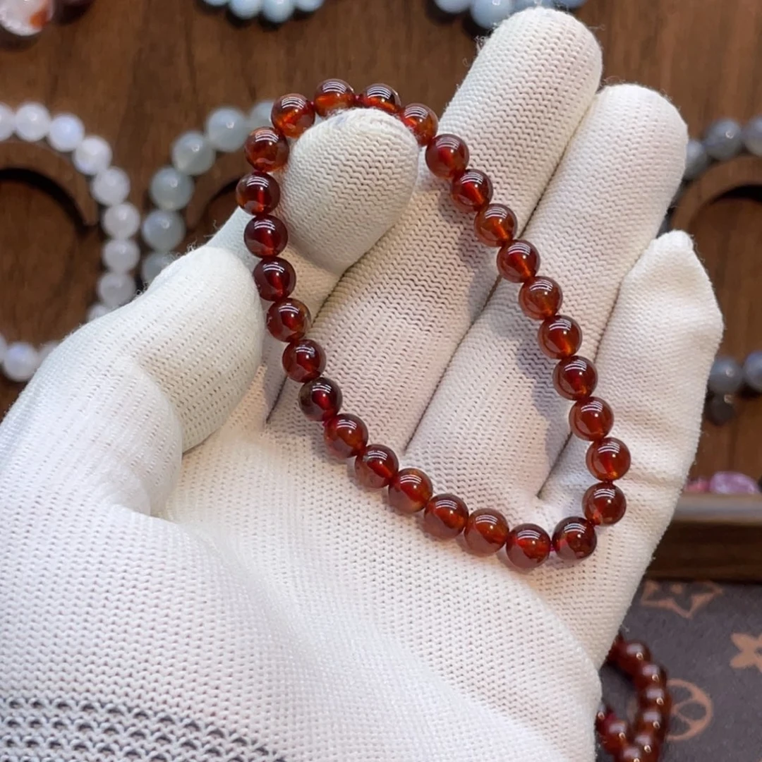 手链水晶未镶嵌橙红石榴石