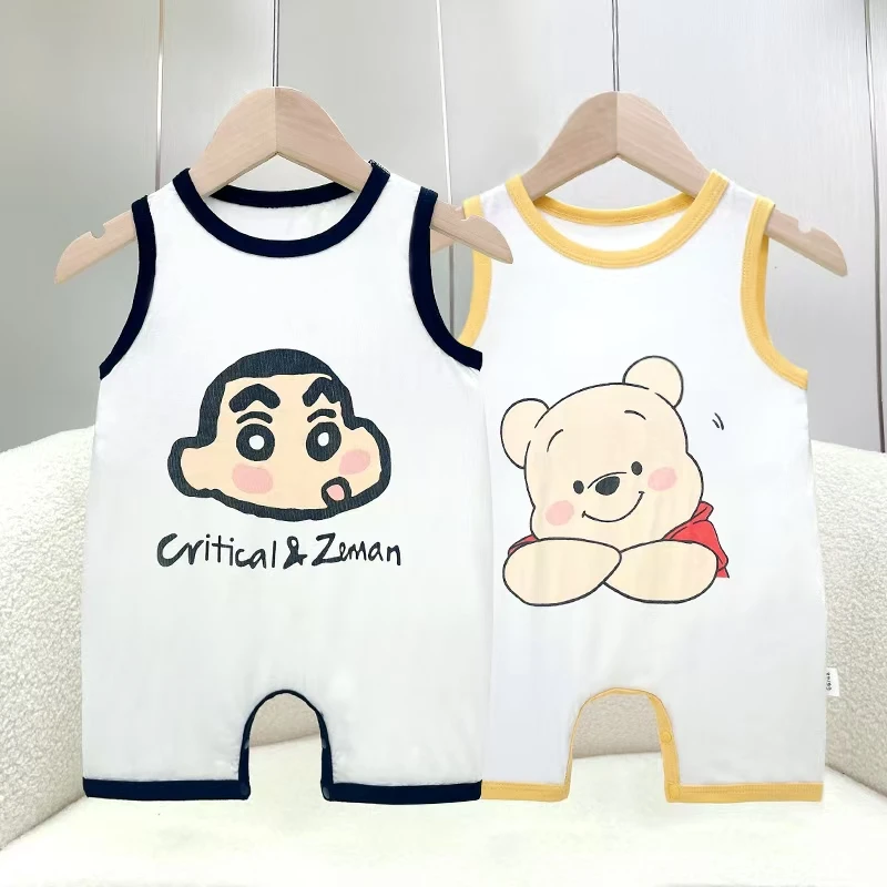 （背心）夏款连体衣空调服韩版休闲哈衣宝宝夏季哈衣爬爬服