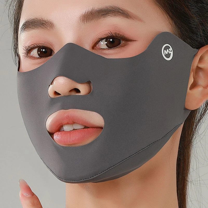 户外运动防晒口罩跑步高尔夫专用冰丝挂露嘴鼻透气防紫外线