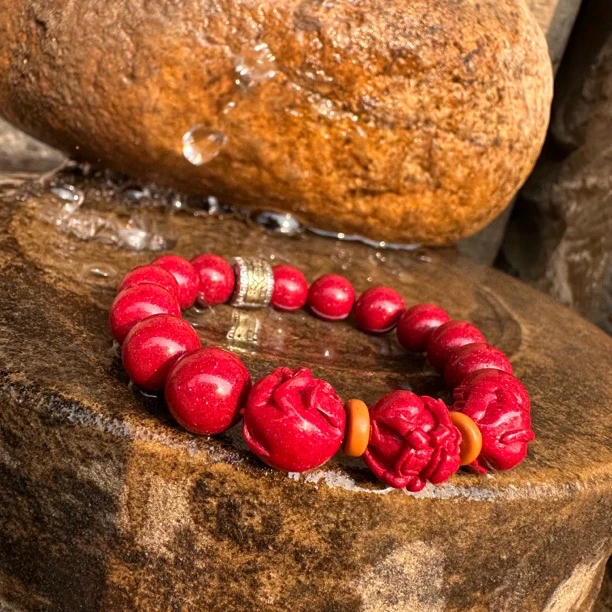 含辰砂工艺品精品级红晶砂三合六合款（备注生肖）