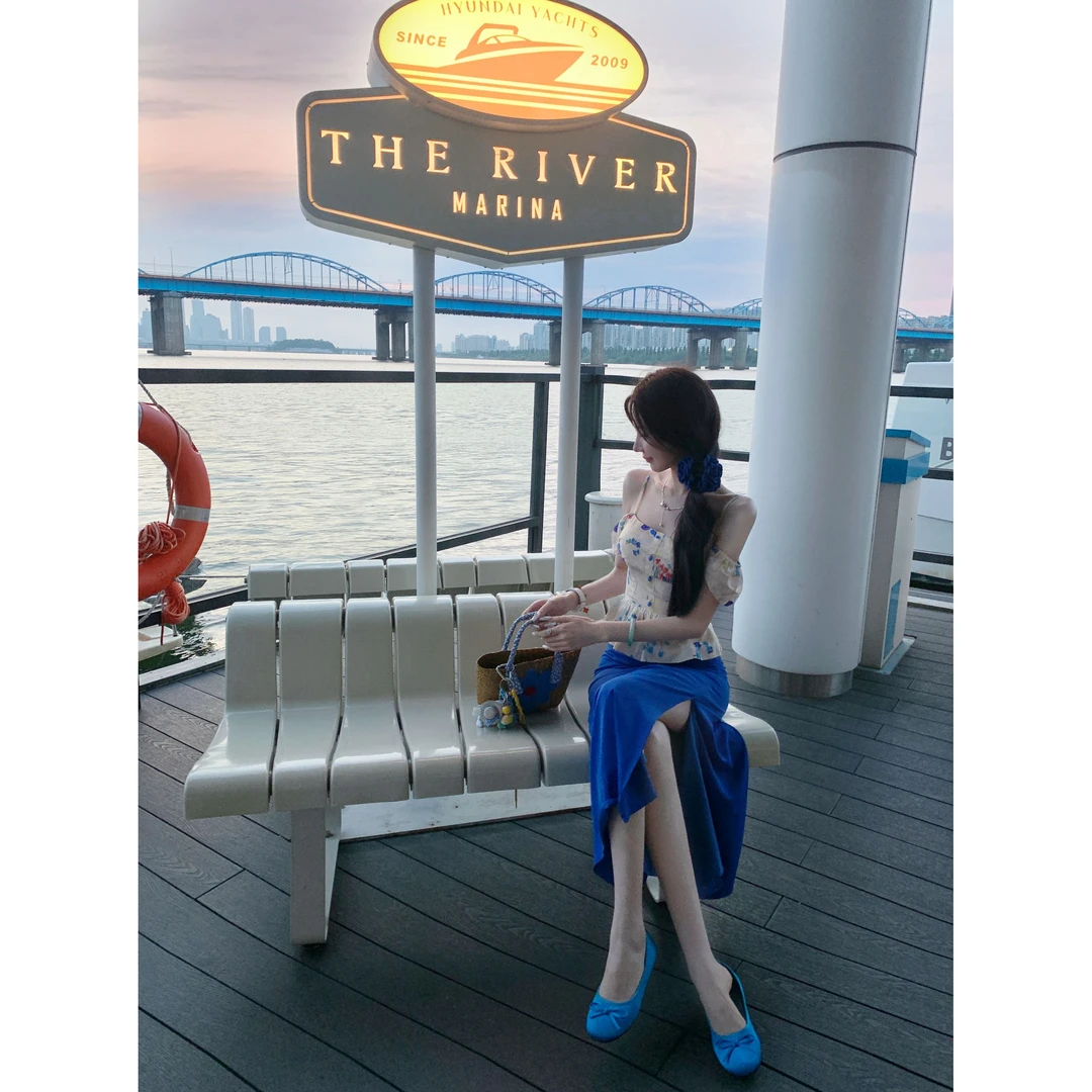 【雅乔定制】无-尽夏 法式方领荷叶边小飞袖全棉上衣DYJJ-25050928