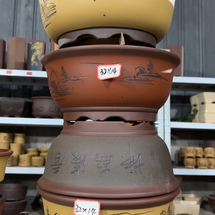 紫砂花盆100-4。