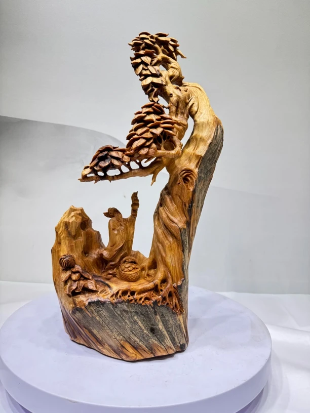 采菊东篱下悠然见南山！太行崖柏摆件