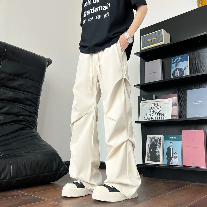 美式小众穿搭伞兵裤宽松休闲山本裤男微喇裤裤子新款户外潮流夏季