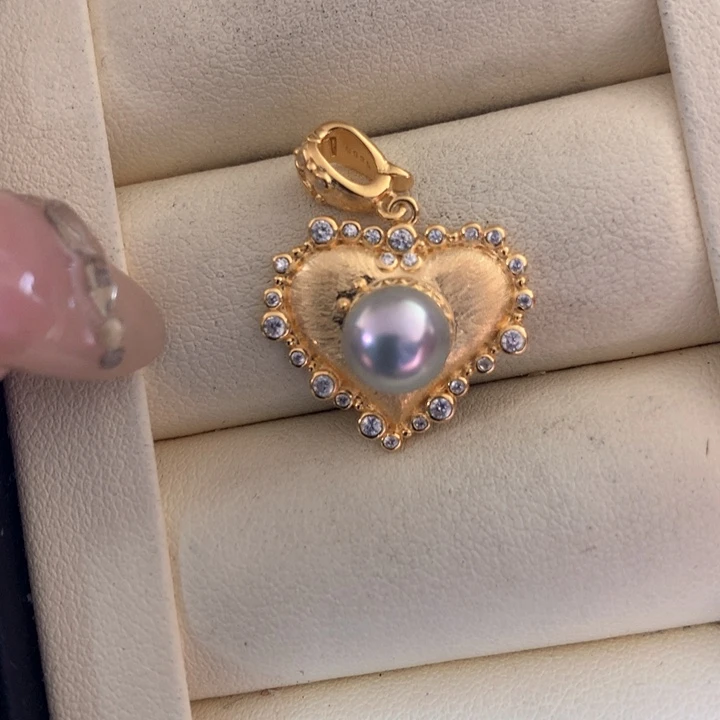 颈饰银S925镶嵌海水珍珠