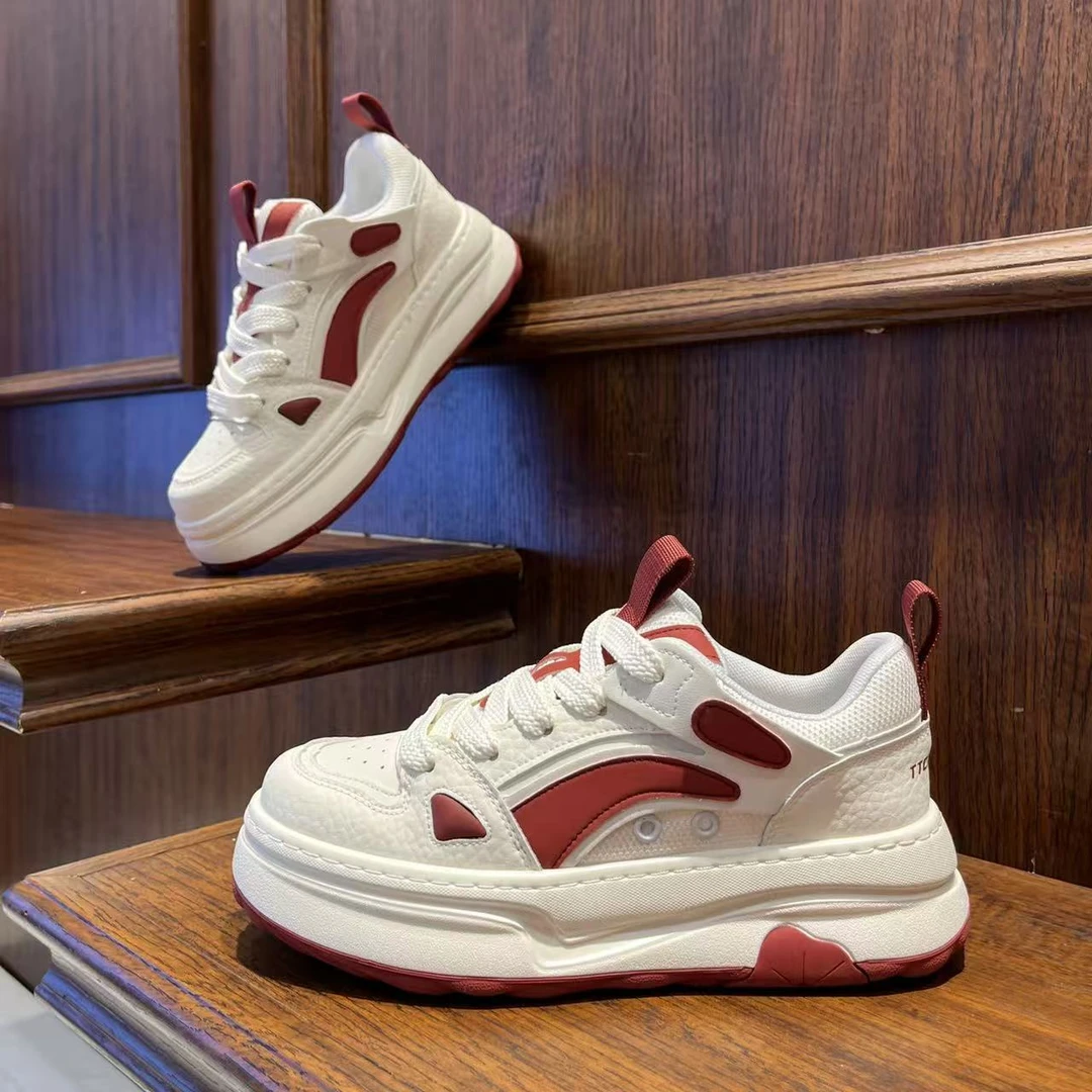 男鞋2025厚底百搭秋季时尚增高舒适休闲鞋低帮系带潮流男生鞋子