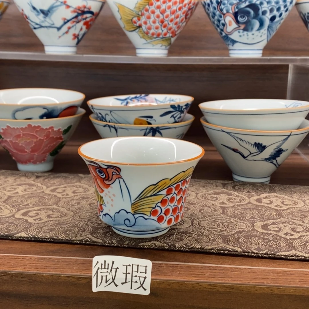 釉下彩老陶泥手工绘制