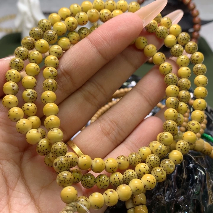 星月菩提吊坠6龙蛋鸡油黄