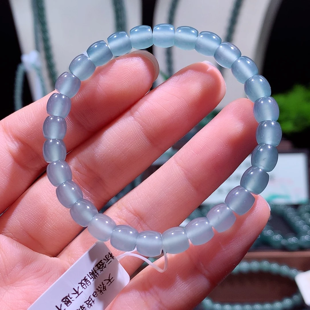 翡翠未镶嵌手链天然a货翡翠手串6.5