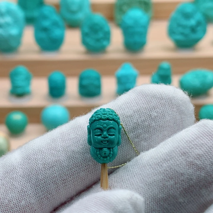 绿松石未镶嵌宝宝佛