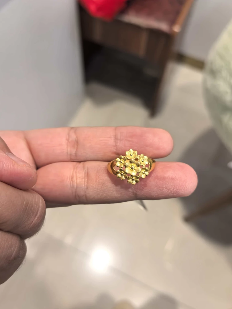 赛菲尔万足 足金999.9繁花戒指