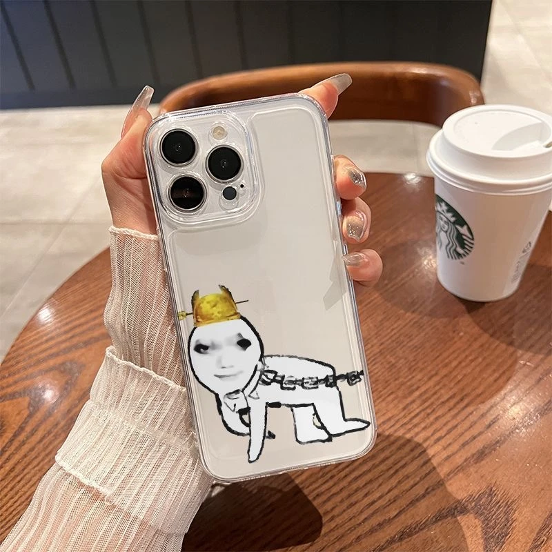 搞怪表情包龙图太空手机壳适用于苹果15pro/16情侣11pro/12软壳xs