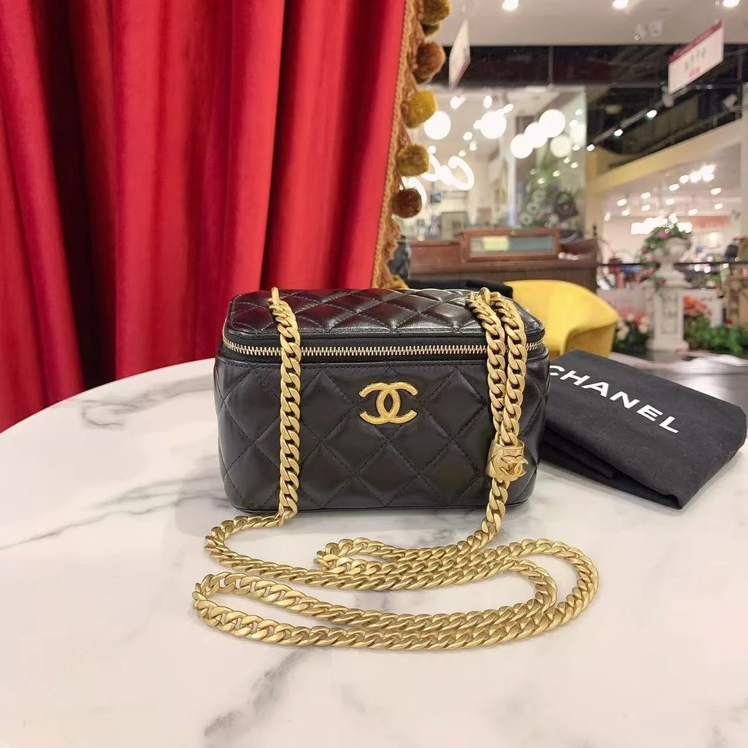 95新 Chanel/香奈儿 GGS萌萌丨金柱长盒子黑金芯片款/12067456