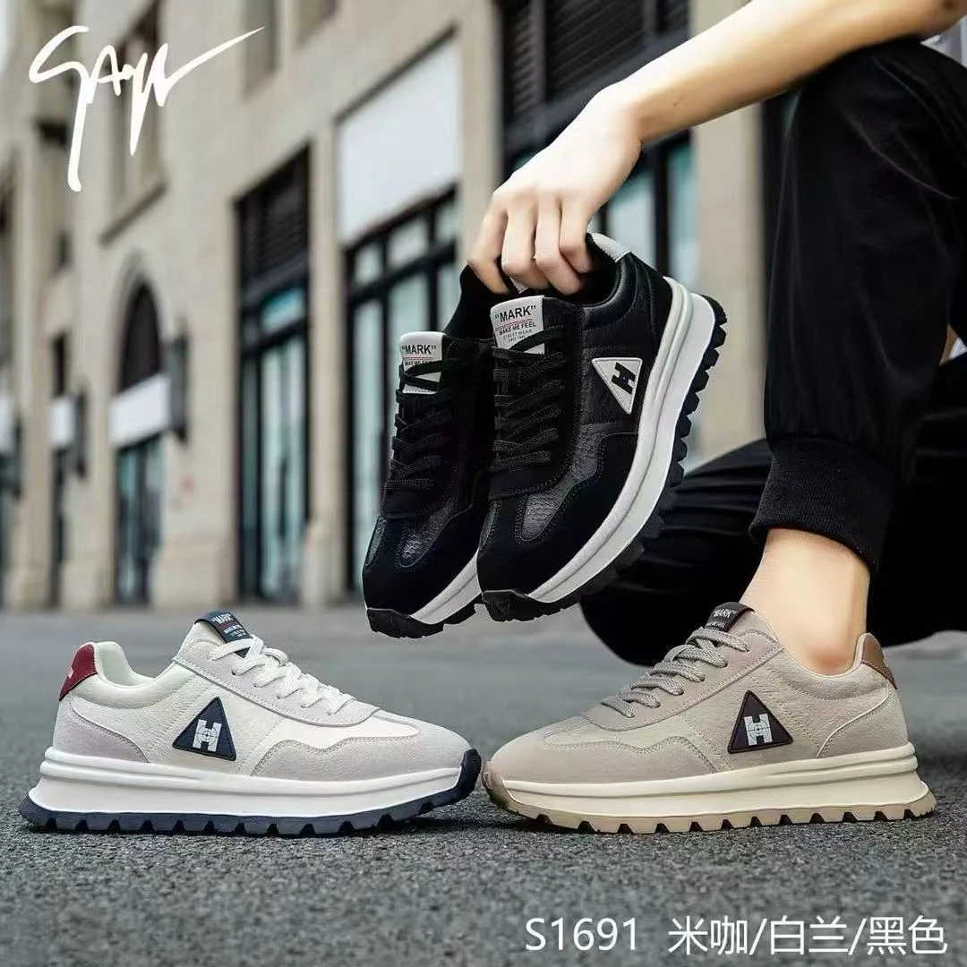 运动休闲鞋韩式透气时尚休闲鞋超纤时尚夏季潮鞋