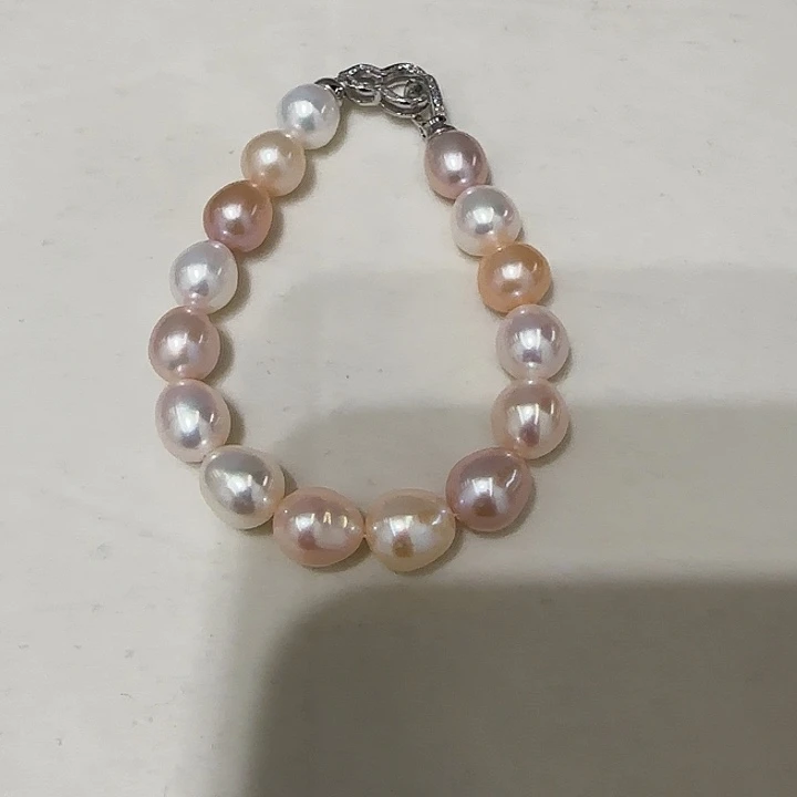 淡水珍珠手链银S925镶嵌