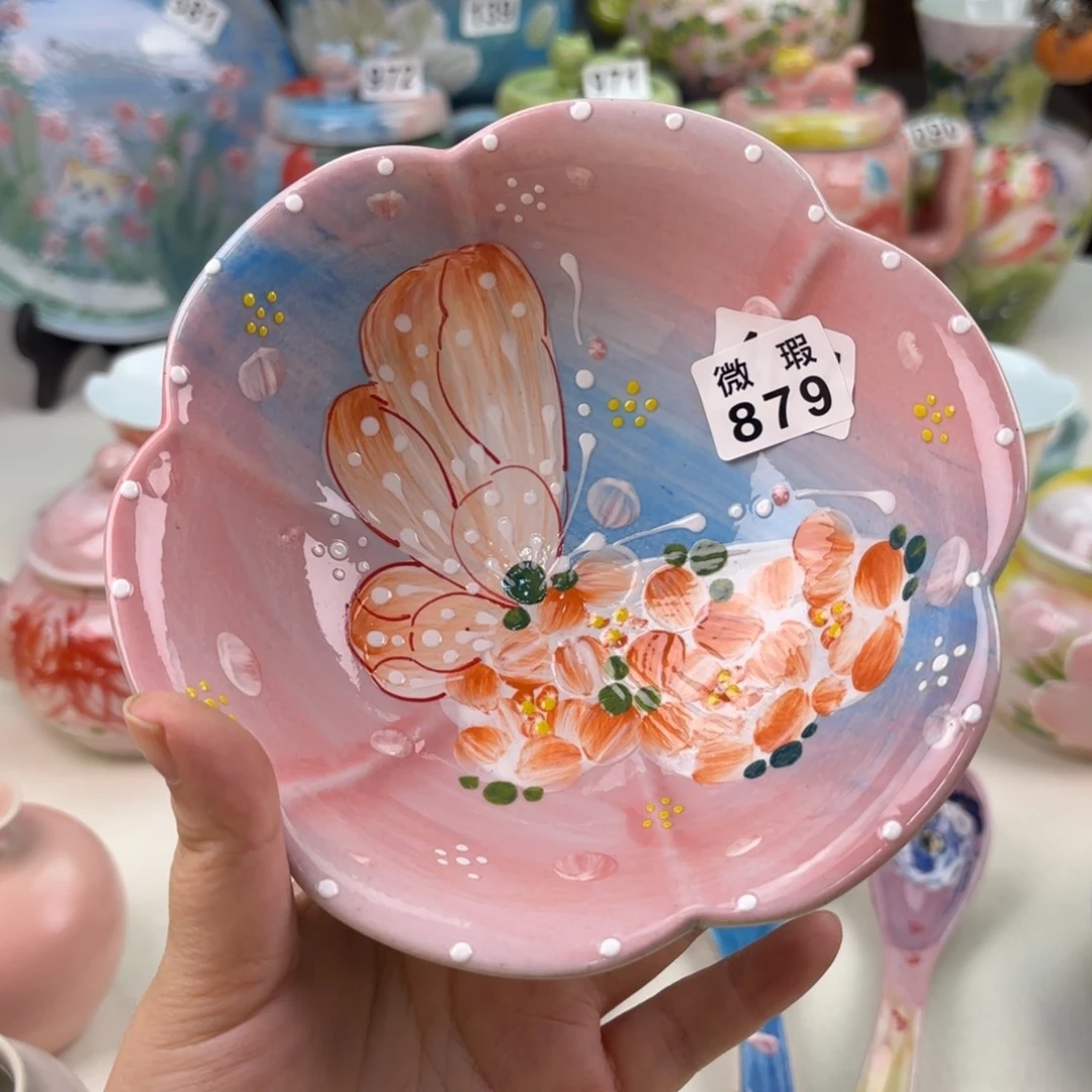 景德镇手绘高温釉下彩陶瓷茶具