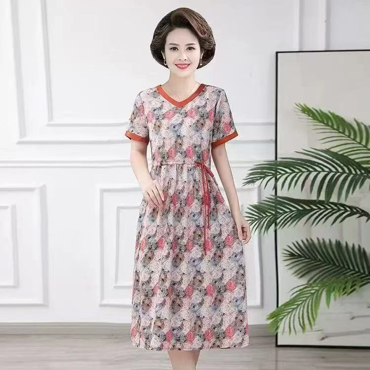 （众衣）浅玫瑰高定款连衣裙气质显瘦复古