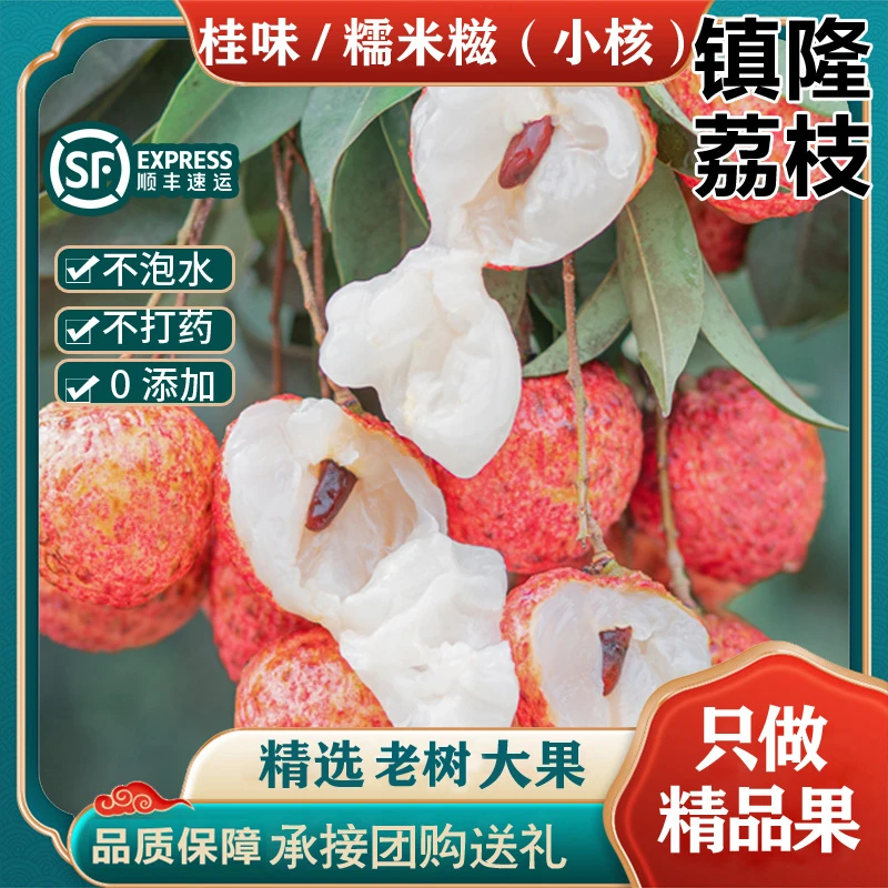 镇隆荔枝糯米糍小籽新鲜老树当季桂水果味现摘发顺丰3斤礼盒包邮