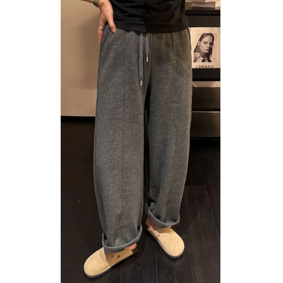 徐优优【加绒加厚糯米裤】冬季时尚气质高腰显瘦百搭休闲裤