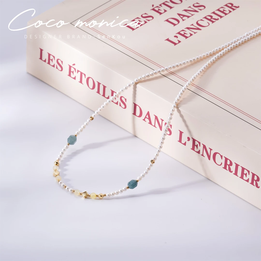 【小霞珠宝】翡翠项链珍珠手工气质时尚百搭复古 AE666