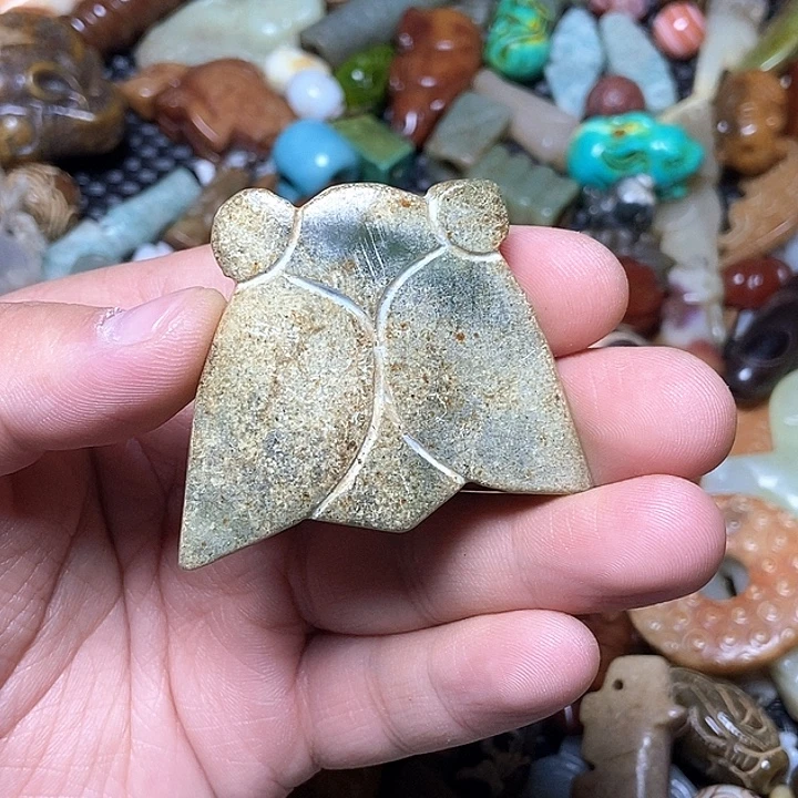 和田玉未镶嵌颈饰144