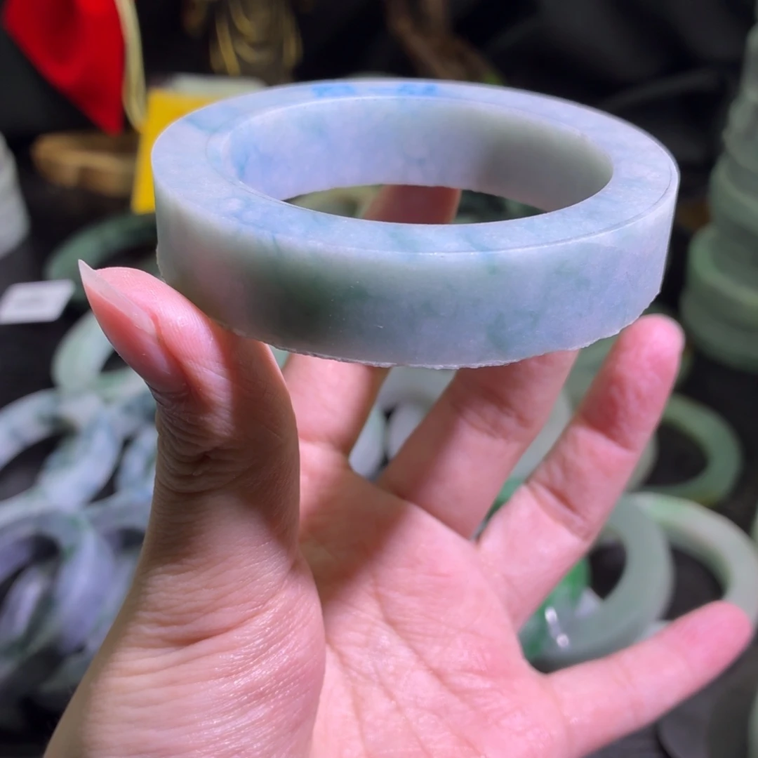 定制翡翠未镶嵌天然翡翠A货毛胚手镯定制