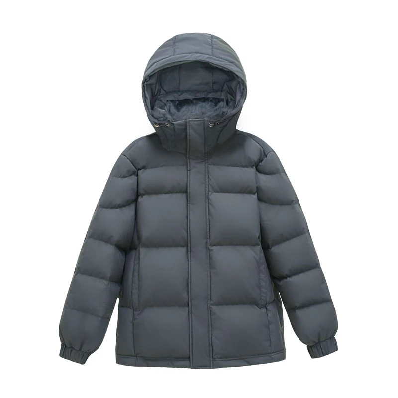 LULU家羽绒服女新国标加厚情侣款宽松小个子短款面包服