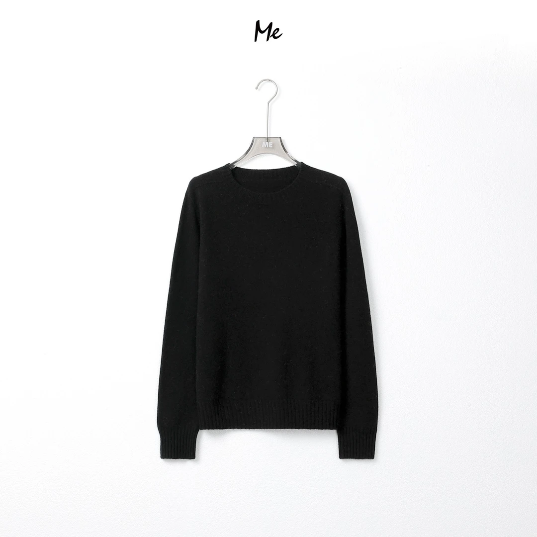 ME【无限回购】100绵羊毛无缝一体针织上衣圆领保暖毛衣MEQA3205