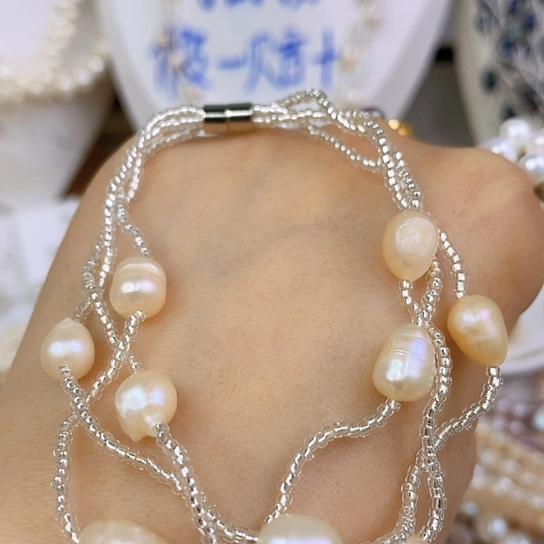 淡水珍珠手绳合金