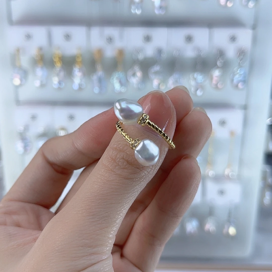 心***晴未镶嵌淡水珍珠戒指